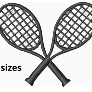 Tennis Embroidery Design, 3 sizes, Tennis Rackets Embroidery, Rackets Embroidery, Machine Embroidery Design, Instant Download