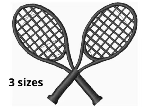 Tennis Embroidery Design, 3 sizes, Tennis Rackets Embroidery, Rackets Embroidery, Machine Embroidery Design, Instant Download