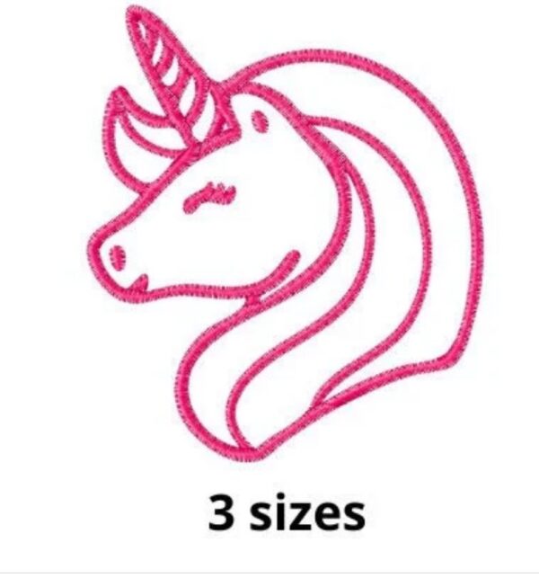 Unicorn Embroidery Design, 3 sizes, Unicorn Embroidery, Baby Girl Embroidery, Machine Embroidery Design, Unicorn Shape Design, Instant