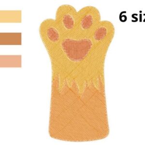 Paw Embroidery Design, 6 sizes, Dogs Paw Embroidery, Cat Paw Embroidery, Paw, Machine Embroidery Design, Paw Design, Instant