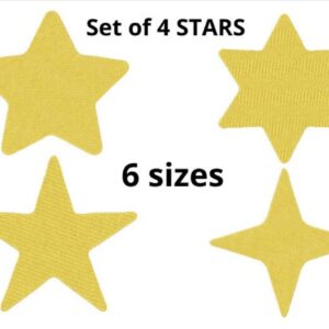 Set of 4 Stars Embroidery Design, 6 sizes, Star Embroidery, Stars Embroidery, Machine Embroidery Design, Stars  Design, Instant Download