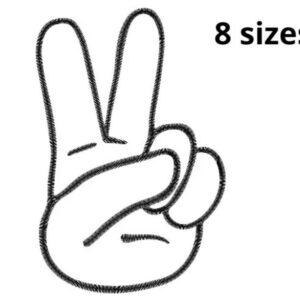 Peace Sign Embroidery Design, 8 sizes, Peace Sign Design, Peace Embroidery, Machine Embroidery Design, Peace Hand Design