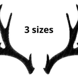 Deer Antlers Embroidery Design, 3 sizes, Deer Embroidery, Deer Antlers Embroidery, Machine Embroidery Design, Instant Download