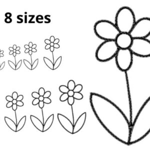 Flower Embroidery Design, 8 sizes, Flowers Embroidery, Floral Embroidery, Machine Embroidery Design, Floral Design, Instant Download