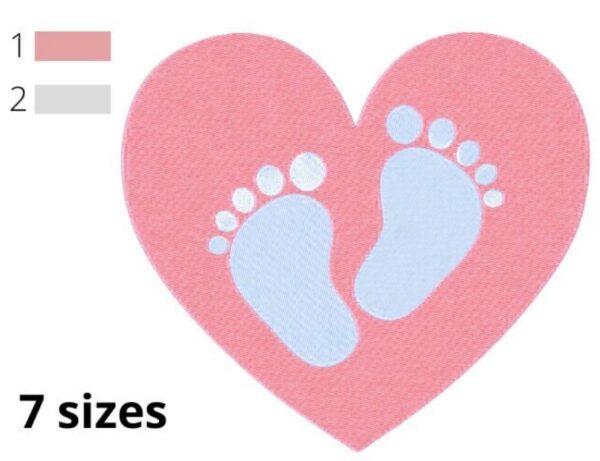 Baby Feet Embroidery Design, 7 sizes, Cute Baby Feet Embroidery,Baby Embroidery,Machine Embroidery Design,Baby Feet Design, Instant Download