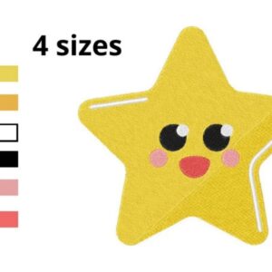 Cute Star Embroidery Design, 4 sizes, Star Embroidery, Machine Embroidery Design, Little Star Design, Cute Star Design, Instant Download