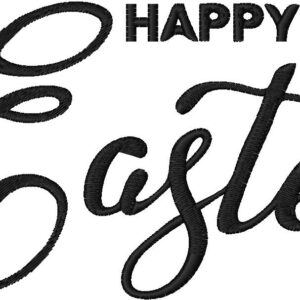 Happy Easter Embroidery Design, 5 sizes, Happy Easter Embroidery, Large Phrases Embroidery, Machine Embroidery Design, Happy Easter shapes Design, Instant