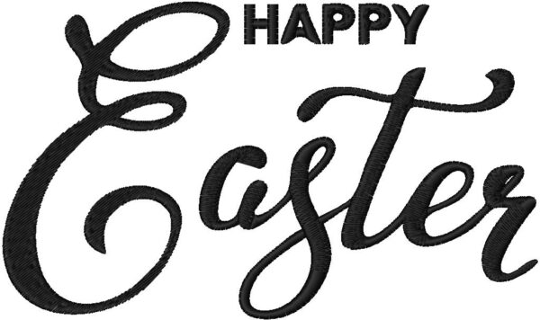 Happy Easter Embroidery Design, 5 sizes, Happy Easter Embroidery, Large Phrases Embroidery, Machine Embroidery Design, Happy Easter shapes Design, Instant