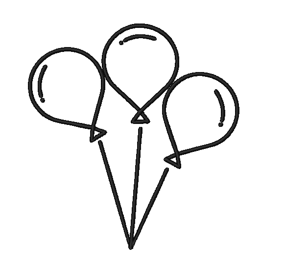 Baloons Embroidery Design, 5 sizes, Mini Baloons Embroidery, Three Baloons Embroidery, Machine Embroidery Design, Baloons shapes Design, Instant