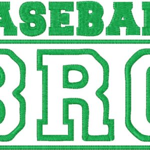 Baseball Bro Embroidery Design, 7 sizes, Machine Embroidery Design, Baseball Bro shapes Design, Instant