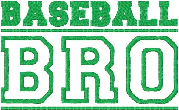Baseball Bro Embroidery Design, 7 sizes, Machine Embroidery Design, Baseball Bro shapes Design, Instant