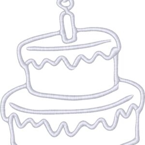 Cake Embroidery Design, 7 sizes, Machine Embroidery Design, Cake shapes Design, Instant