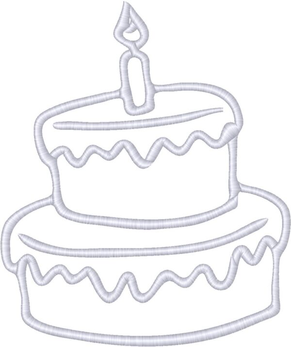 Cake Embroidery Design, 7 sizes, Machine Embroidery Design, Cake shapes Design, Instant