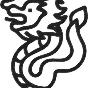 Dragon Embroidery Design, 7 sizes, Machine Embroidery Design, Dragon shapes Design, Instant