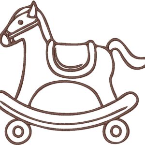 Rocking-horse Design, 7 sizes, Machine Embroidery Design, Rocking-horse shapes Design, Instant