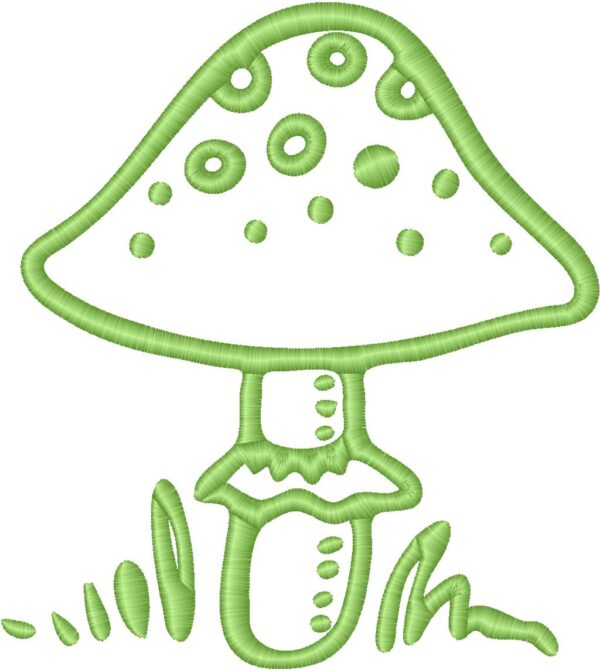 Mushroom Embroidery Design, 7 sizes, Machine Embroidery Design, Mushroom shapes Design, Instant