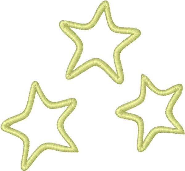 Three Stars Embroidery Design, 7 sizes, Stars Embroidery, Machine Embroidery Design, Three Stars shapes Design,Instant