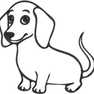 Dachshund Embroidery Design, 7 sizes, Machine Embroidery Design, Dachshund shapes Design, Instant