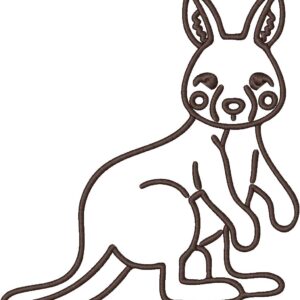 Kangaroo Embroidery Design, 7 sizes, Machine Embroidery Design, Kangaroo shapes Design,Instant