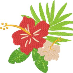 Hawai Flowers Embroidery Design, 7 sizes, Machine Embroidery Design, Hawai shapes Design, Instant