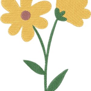 Flowers Embroidery Design, 7 sizes, Machine Embroidery Design, Flowers shapes Design, Instant