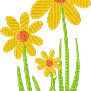 Flowers Embroidery Design, 7 sizes, Machine Embroidery Design, Flowers shapes Design, Instant