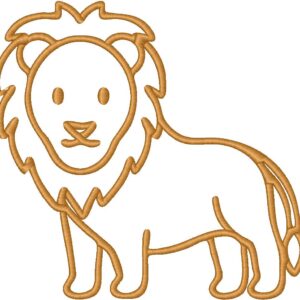 Lion Design, 7 sizes, Machine Embroidery Design, Lion shapes Design, Instant