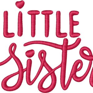 Little Sister Embroidery Design, 7 sizes, Machine Embroidery Design, Little Sister shapes Design, Instant