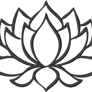 Lotus Design, 7 sizes, Machine Embroidery Design, Lotus shapes Design, Instant