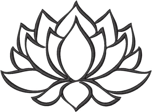 Lotus Embroidery Design, 7 sizes, Machine Embroidery Design, Lotus shapes Design, Instant