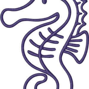 Seahorse Design, 7 sizes, Machine Embroidery Design, Seahorse shapes Design, Instant