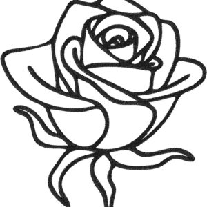 Rose Design, 7 sizes, Machine Embroidery Design, Rose shapes Design, Instant