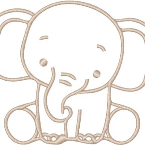 Baby Elephant Embroidery Design, 7 sizes, Baby Elephant Embroidery, Machine Embroidery Design, Elephant shapes Design,Instant