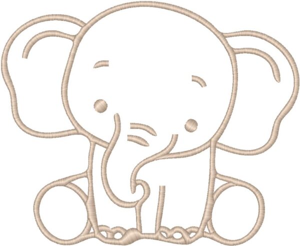 Baby Elephant Embroidery Design, 7 sizes, Baby Elephant Embroidery, Machine Embroidery Design, Elephant shapes Design,Instant