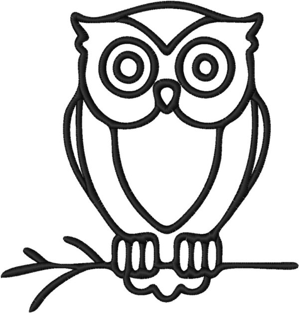 Owl Embroidery Design, 7 sizes, Machine Embroidery Design, Owl shapes Design, Instant
