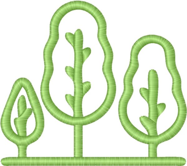 Trees Embroidery Design, 7 sizes, Trees Embroidery, Machine Embroidery Design, Trees shapes Design,Instant