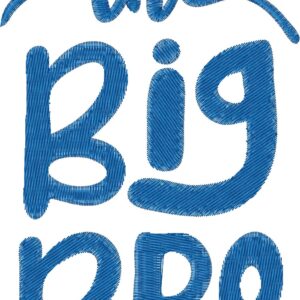 The Big Bro Embroidery Design, 7 sizes, Machine Embroidery Design, The Big Bro shapes Design, Instant