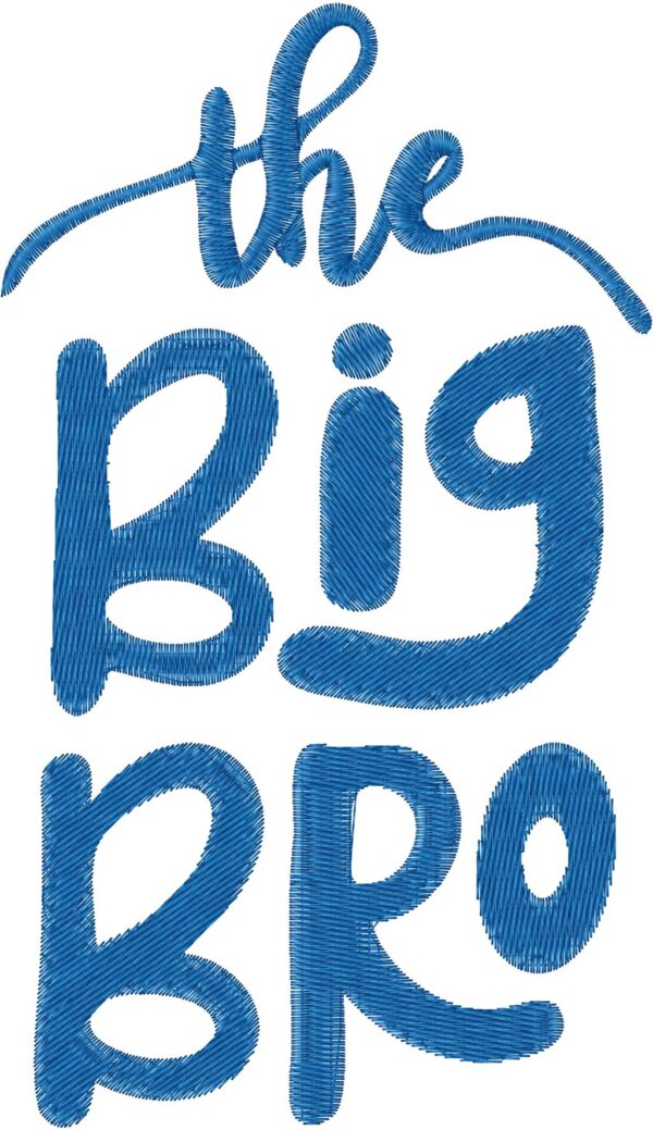 The Big Bro Embroidery Design, 7 sizes, Machine Embroidery Design, The Big Bro shapes Design, Instant