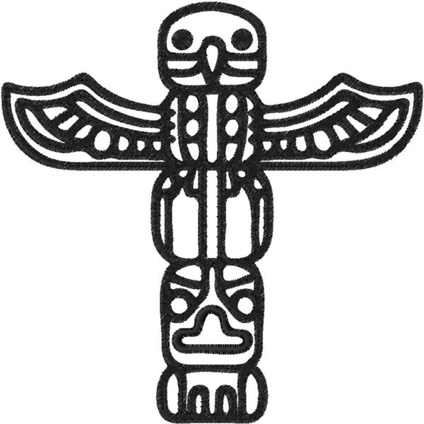Totem Embroidery Design, 7 sizes, Machine Embroidery Design, Totem shapes Design, Instant