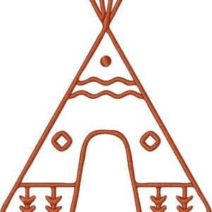 Teepee Embroidery Design, 7 sizes, Machine Embroidery Design, Teepee shapes Design, Instant