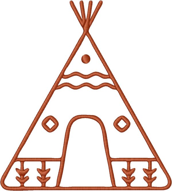 Teepee Embroidery Design, 7 sizes, Machine Embroidery Design, Teepee shapes Design, Instant
