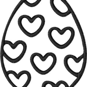 Egg Embroidery Design, 7 sizes, Machine Embroidery Design, Egg shapes Design, Instant