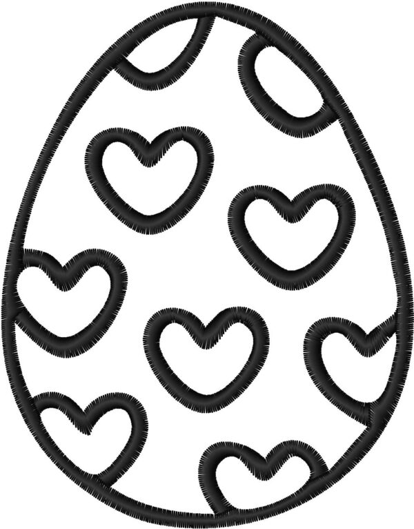 Egg Embroidery Design, 7 sizes, Machine Embroidery Design, Egg shapes Design, Instant
