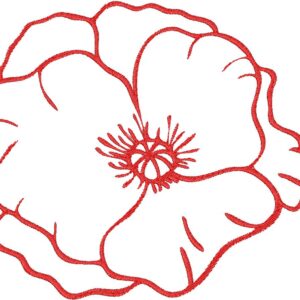 Poppy Design, 7 sizes, Machine Embroidery Design, Poppy shapes Design, Instant