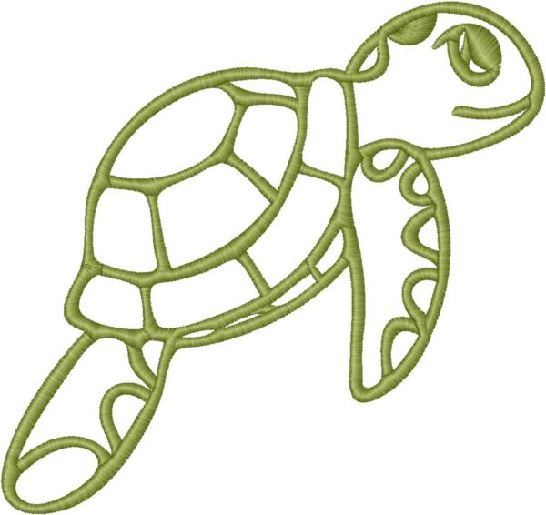 Turtle Embroidery Design, 7 sizes, Machine Embroidery Design, Turtle shapes Design,Instant