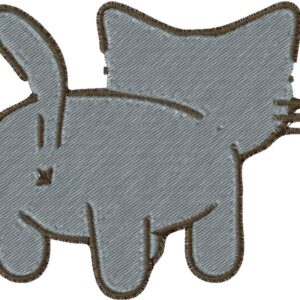 Cat Embroidery Design, 3 sizes, Machine Embroidery Design, Cat shapes Design, Instant