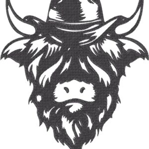 Cowboy CowEmbroidery Design, 3 sizes, Machine Embroidery Design, Cowboy Cow shapes Design, Instant