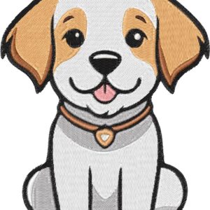 Puppy Embroidery Design, 3 sizes, Machine Embroidery Design, Puppy shapes Design, Instant