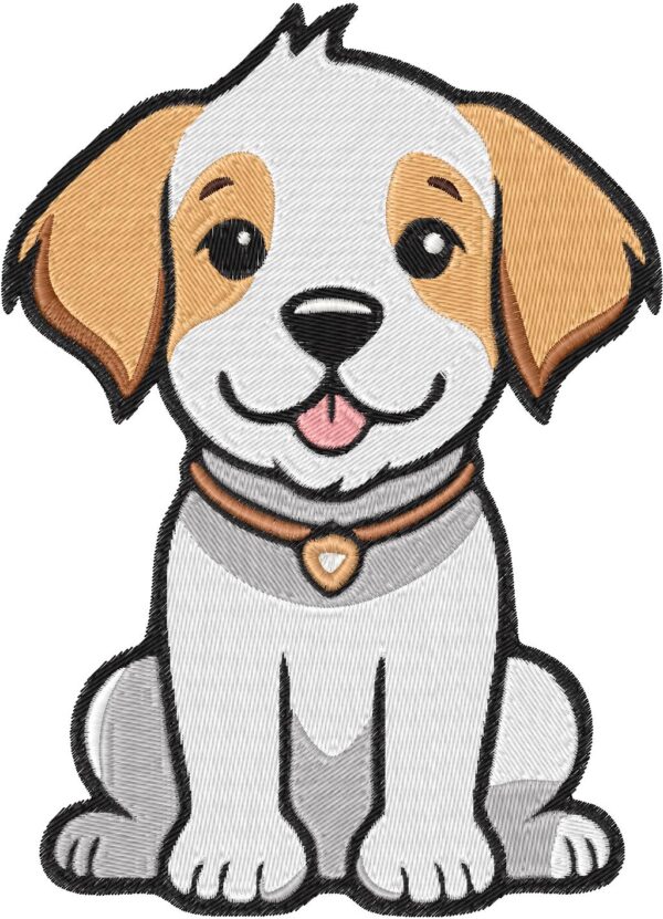 Puppy Embroidery Design, 3 sizes, Machine Embroidery Design, Puppy shapes Design, Instant