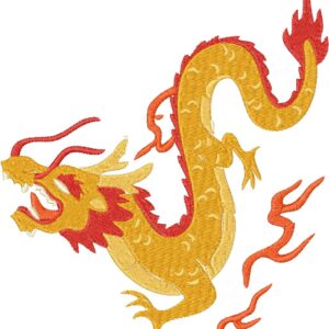 Dragon Embroidery Design, 3 sizes, Machine Embroidery Design, Dragon shapes Design, Instant